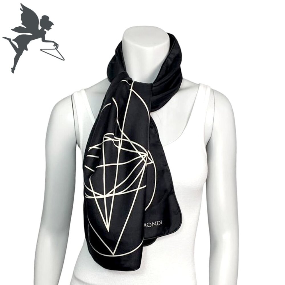 VINTAGE MONDI Graphic Print Scarf